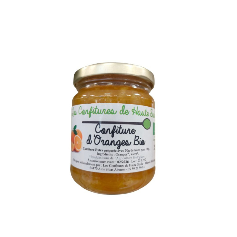 Confiture d'oranges bio 250gr