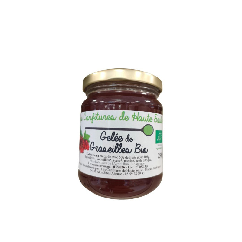 Gelée de groseilles bio 250gr