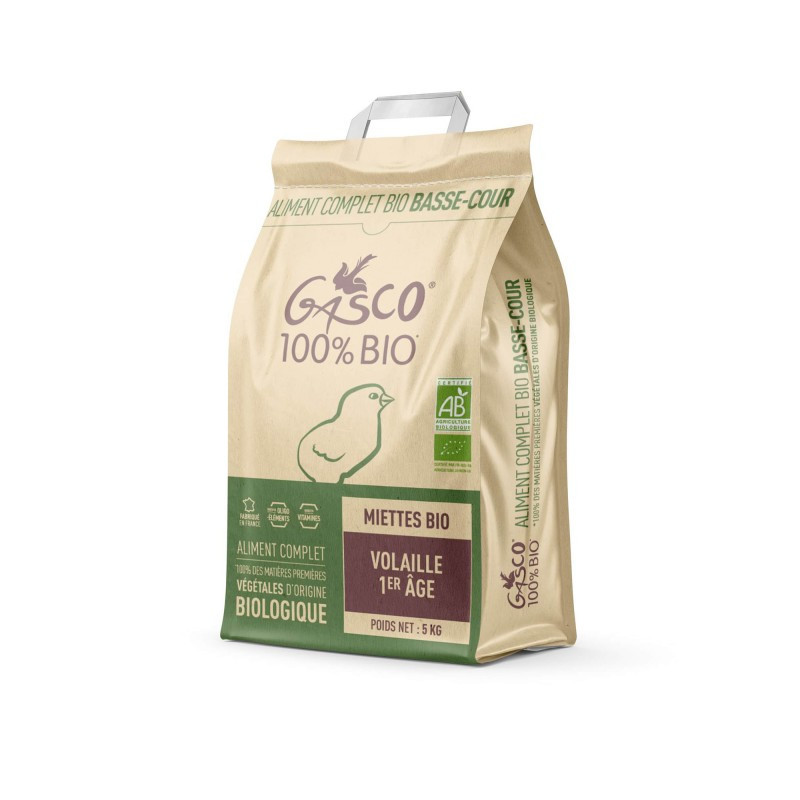 Miettes volaille 1er âge bio 5kg - Gasco