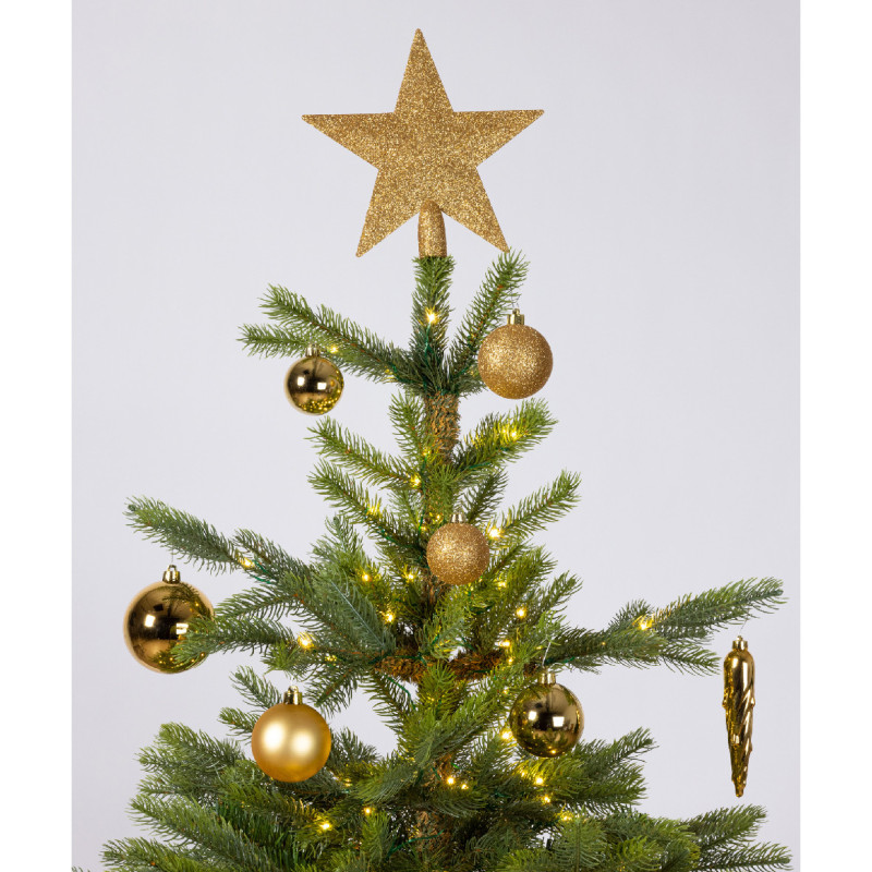 Coffret 33 décorations sapin or
