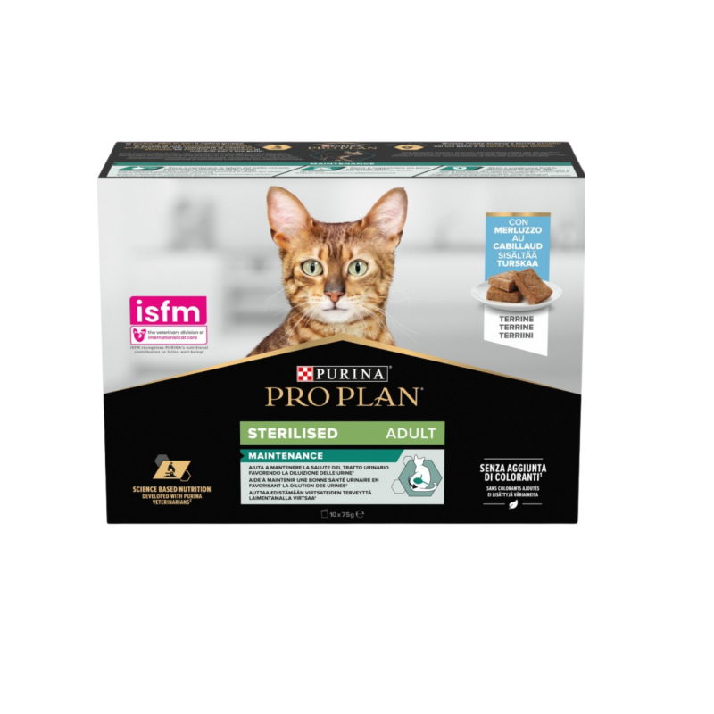 mousse de cabillaud 10x75gr - Purina