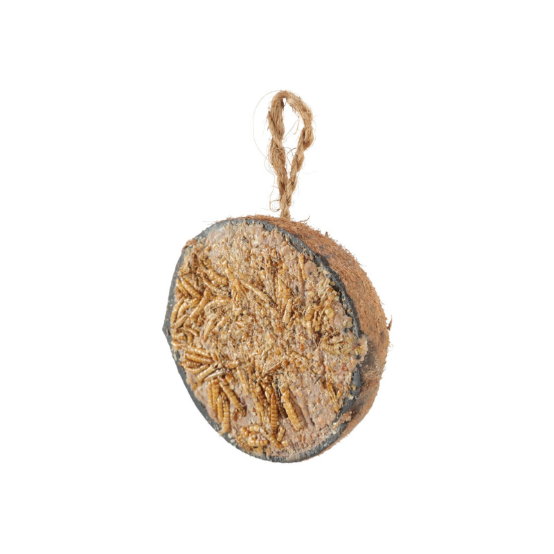 Demi coco de graisse avec vers de farine 200gr