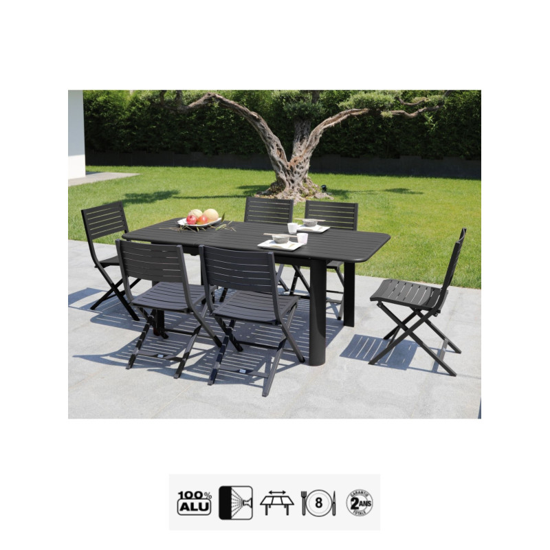 Table Eos 130/180x80cm - Proloisirs