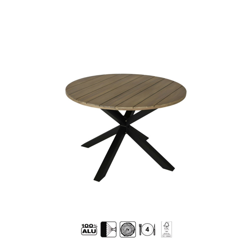 Table Oriane Ø 112cm - Proloisirs