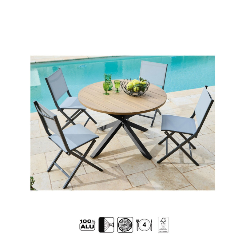 Table Oriane Ø 112cm - Proloisirs