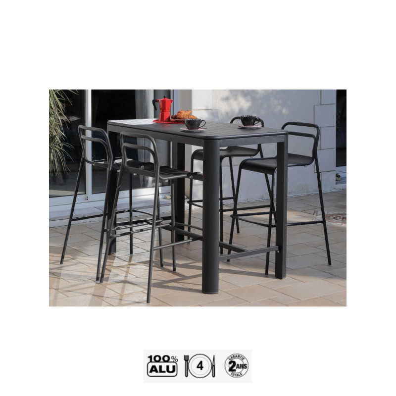 Table haute Eos 140x74cm - Proloisirs