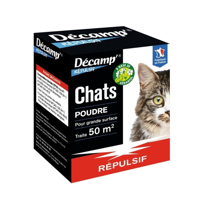 Répulsif chats poudre 200gr - Décamp